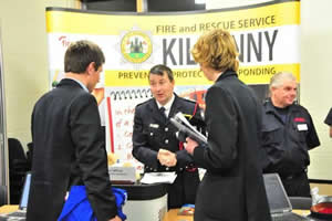 Firemen at Kilkenny College Careers Evening